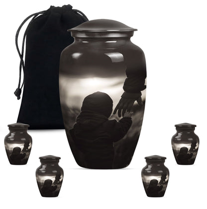 Personalized Father Memorial Urn for Adults - 10-inch, 200 cu in - Yatskia