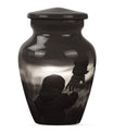 Father Urn, large aluminium burial funeral cremation urn.