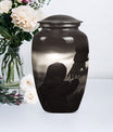 Father Urn, large aluminium burial funeral cremation urn.