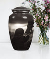 Father Urn, large aluminium burial funeral cremation urn.