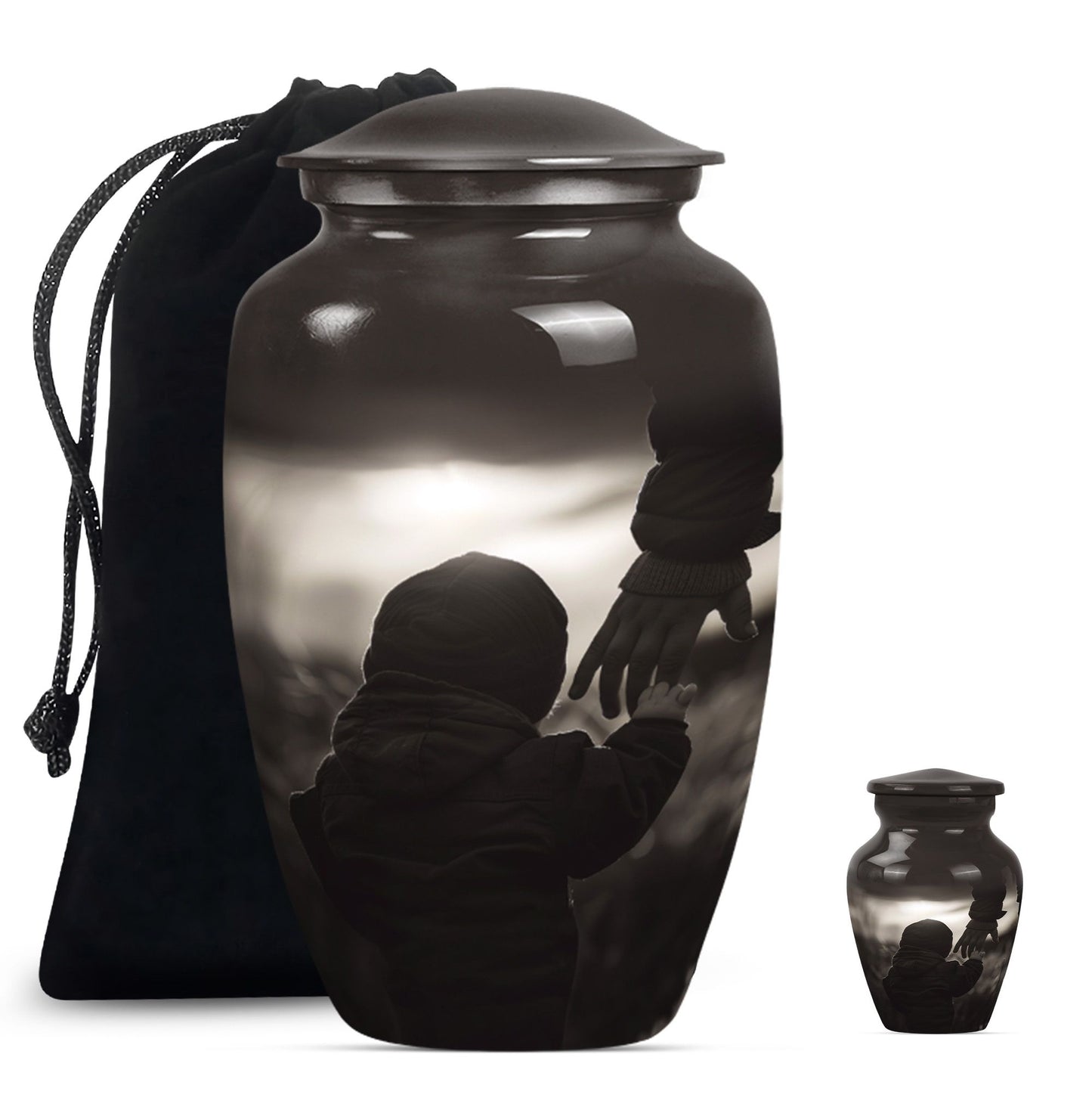 Personalized Father Memorial Urn for Adults - 10-inch, 200 cu in - Yatskia