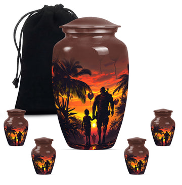 Large Urn With 4 Keepsake Urn