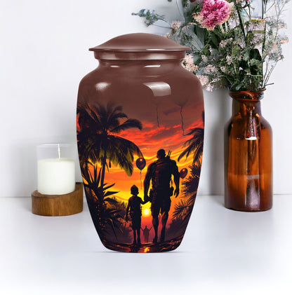 Classic 10-inch Father Urn,  large funeral urn