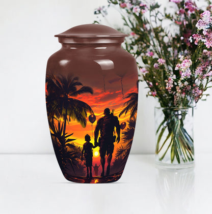 Classic 10-inch Father Urn,  large funeral urn