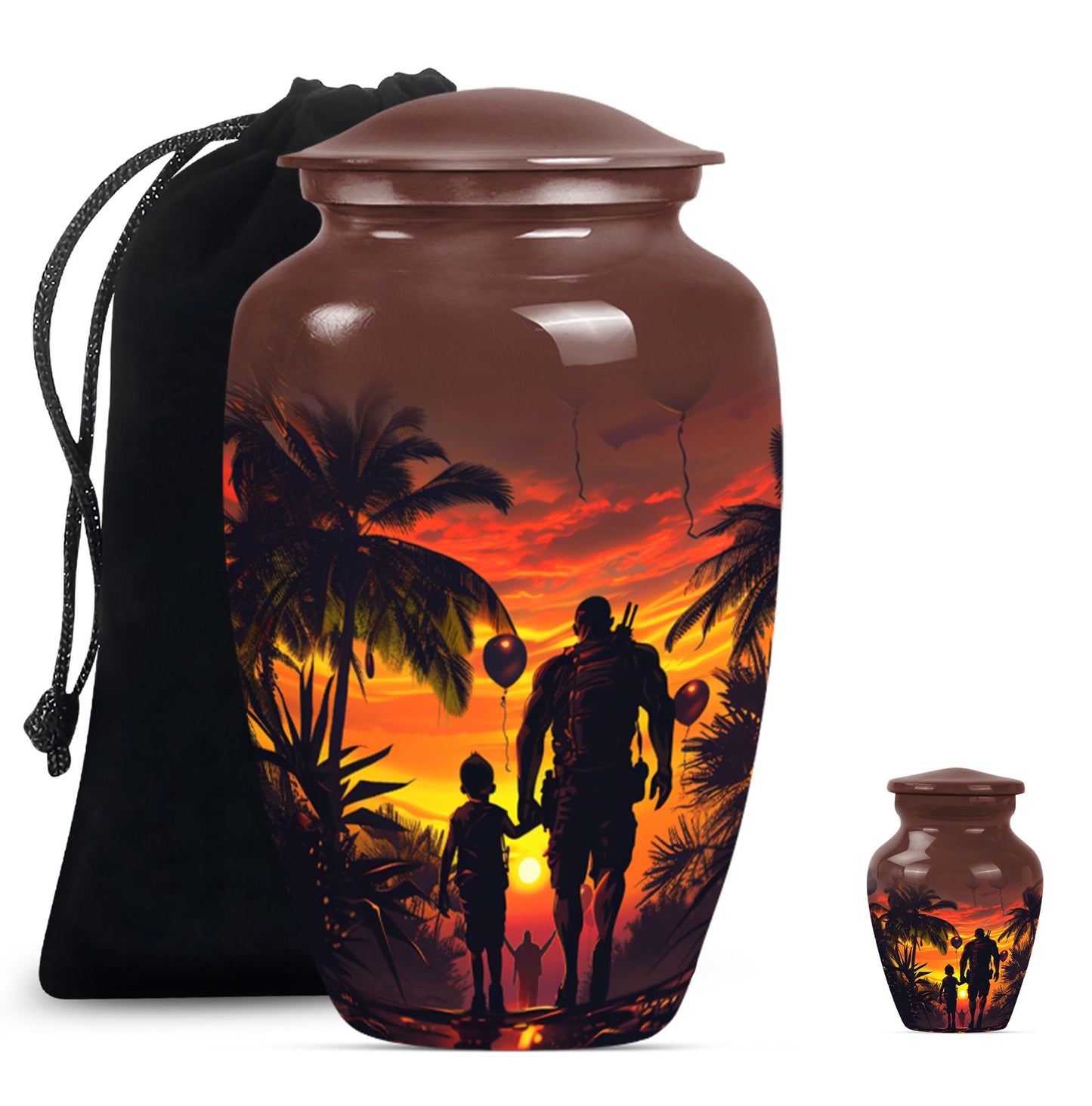 Classic 10-inch Father Urn,  large funeral urn