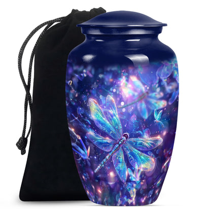 Personalized Dragonfly Cremation Urn for Human Ashes - 10-inch, 200 cu in - Yatskia