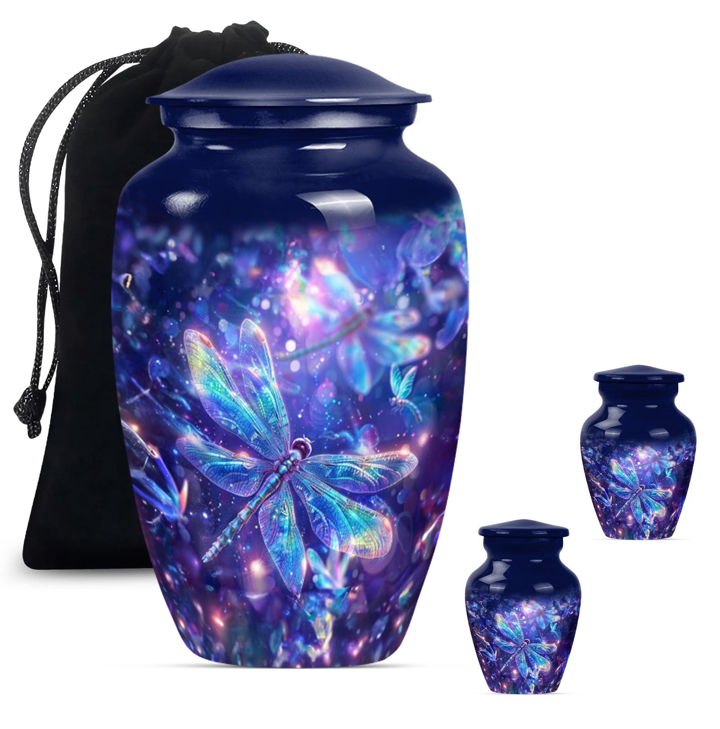 Personalized Dragonfly Cremation Urn for Human Ashes - 10-inch, 200 cu in - Yatskia