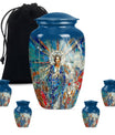 stained glass urn for human ashes.