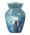 Stained glass classic cremation urn.