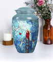 Stained glass classic cremation urn.
