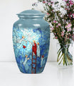 Stained glass classic cremation urn.