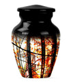 classic stained glass urn for men's memorial, customizable 