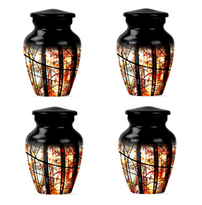 classic stained glass urn for men's memorial, customizable 