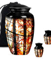 classic stained glass urn for men's memorial, customizable 