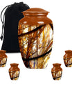 Stained glass classic large urn for men ashes.