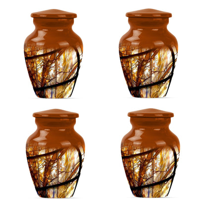 Stained glass classic large urn for men ashes.