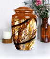 Stained glass classic large urn for men ashes.