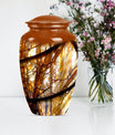 Stained glass classic large urn for men ashes.