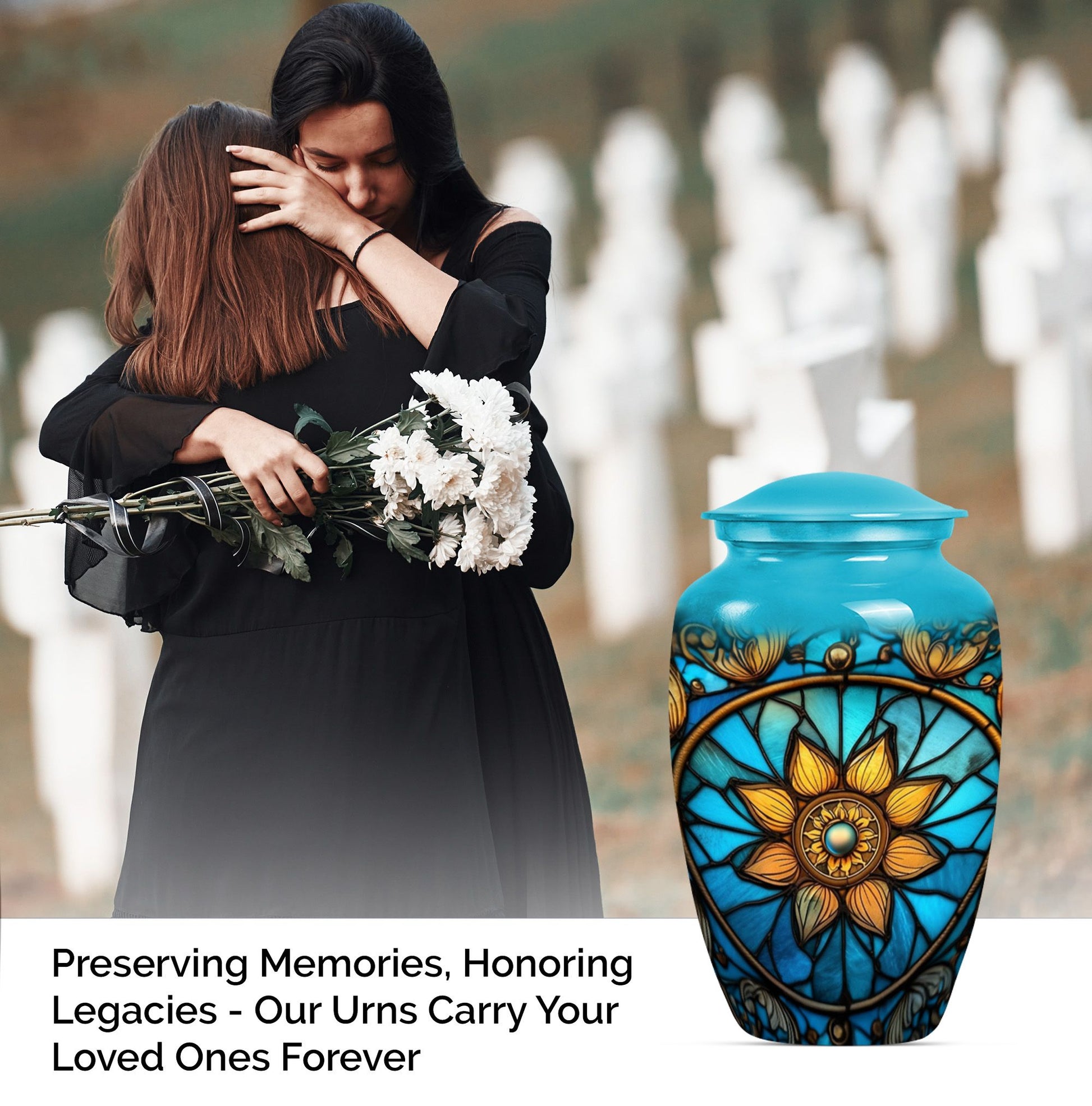stained glass urn for women ashes