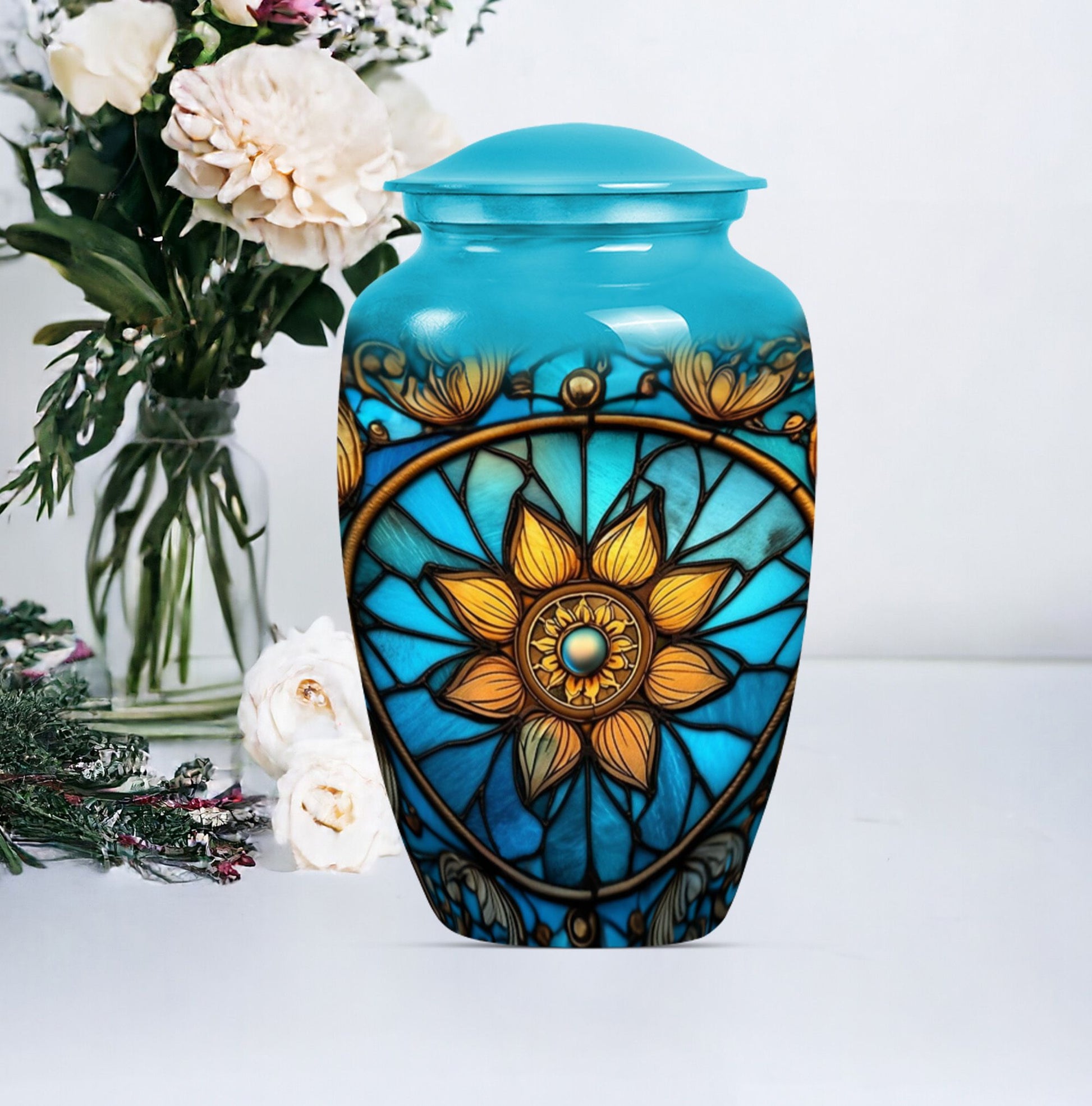stained glass urn for women ashes