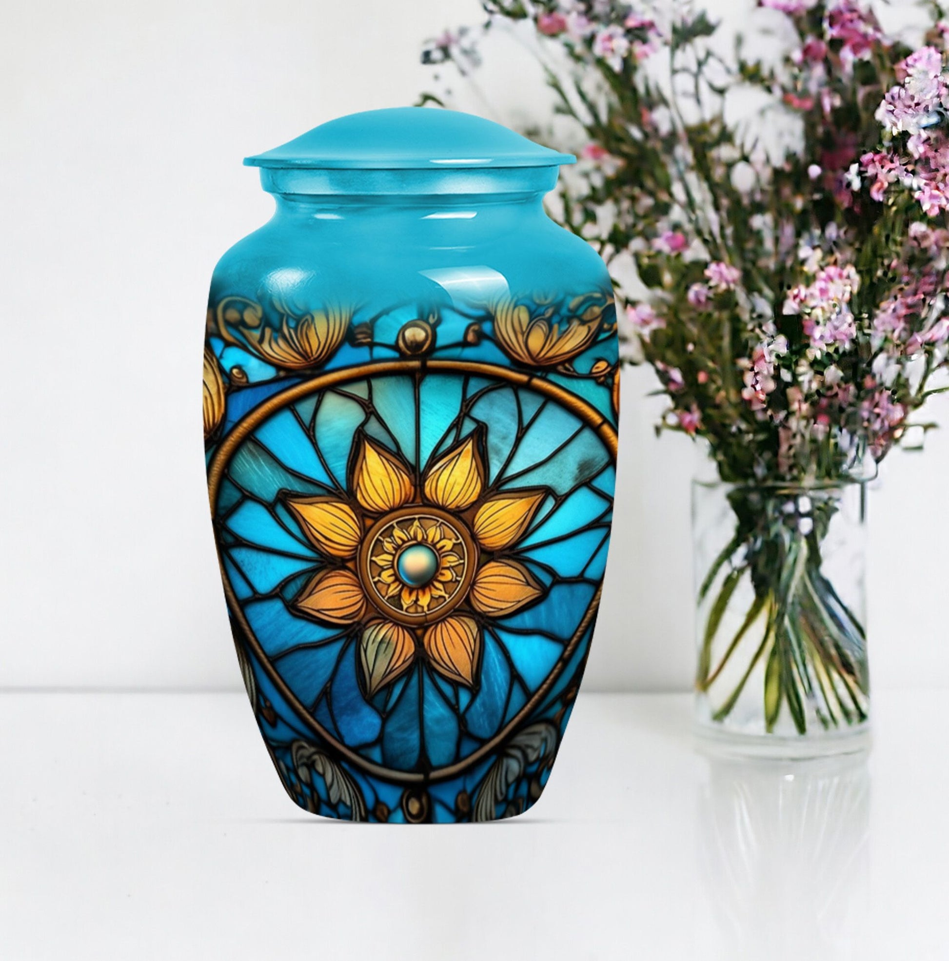 stained glass urn for women ashes