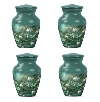 Classic Lotus Urn, aluminium cremation urn for dad.