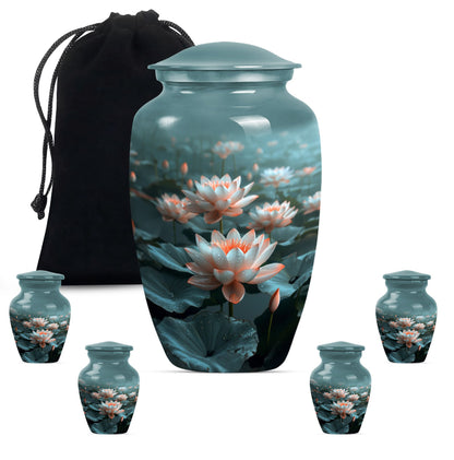 Lotus Urn for mother's cremation ashes.