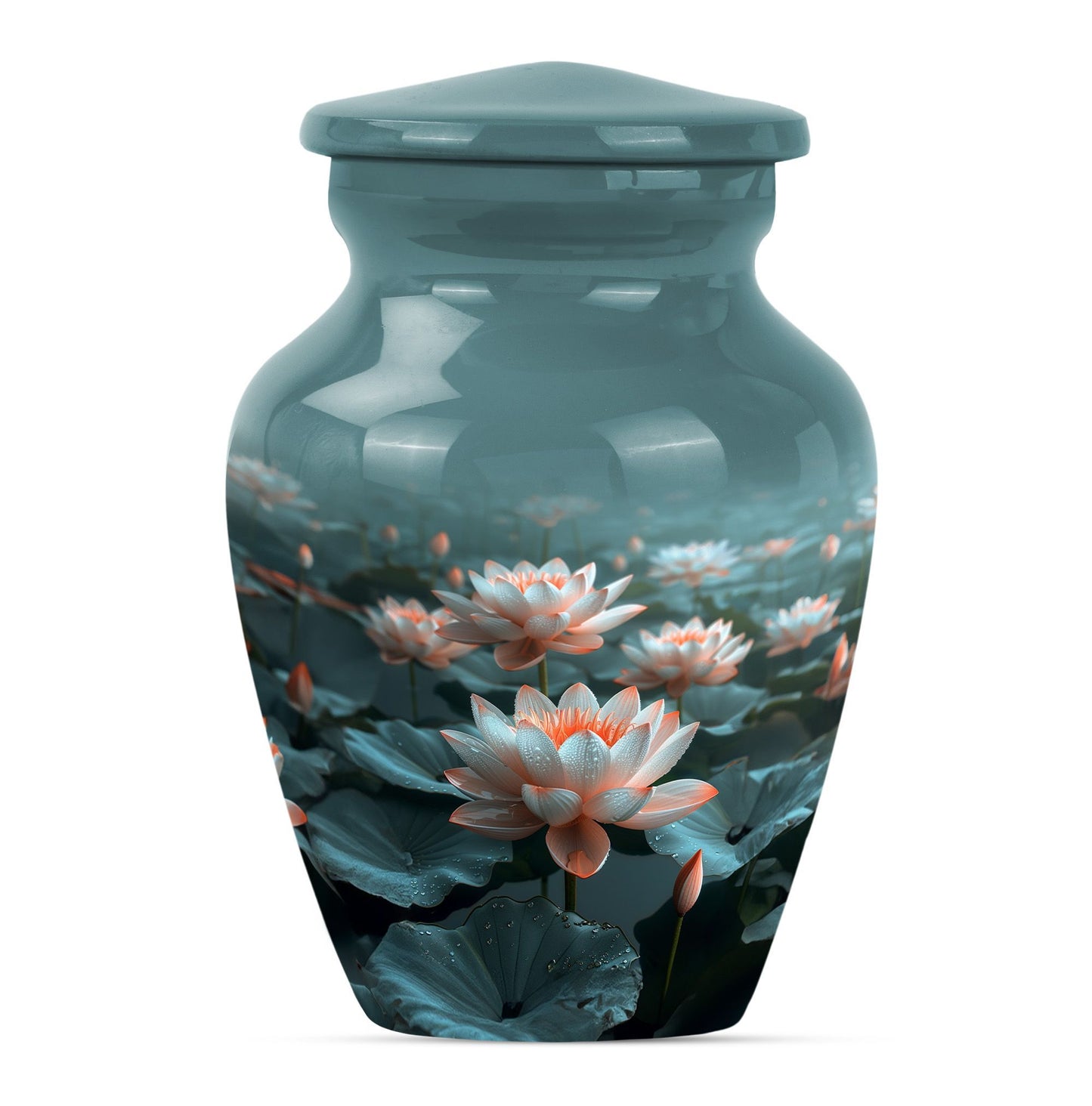 Lotus Urn for mother's cremation ashes.