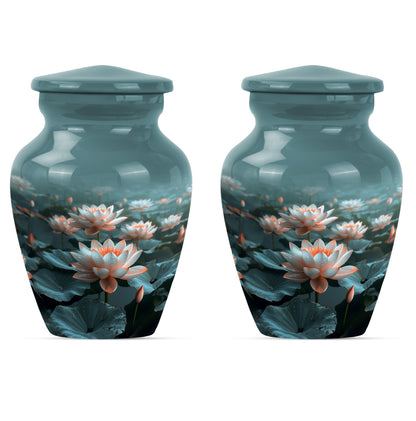 Lotus Urn for mother's cremation ashes.