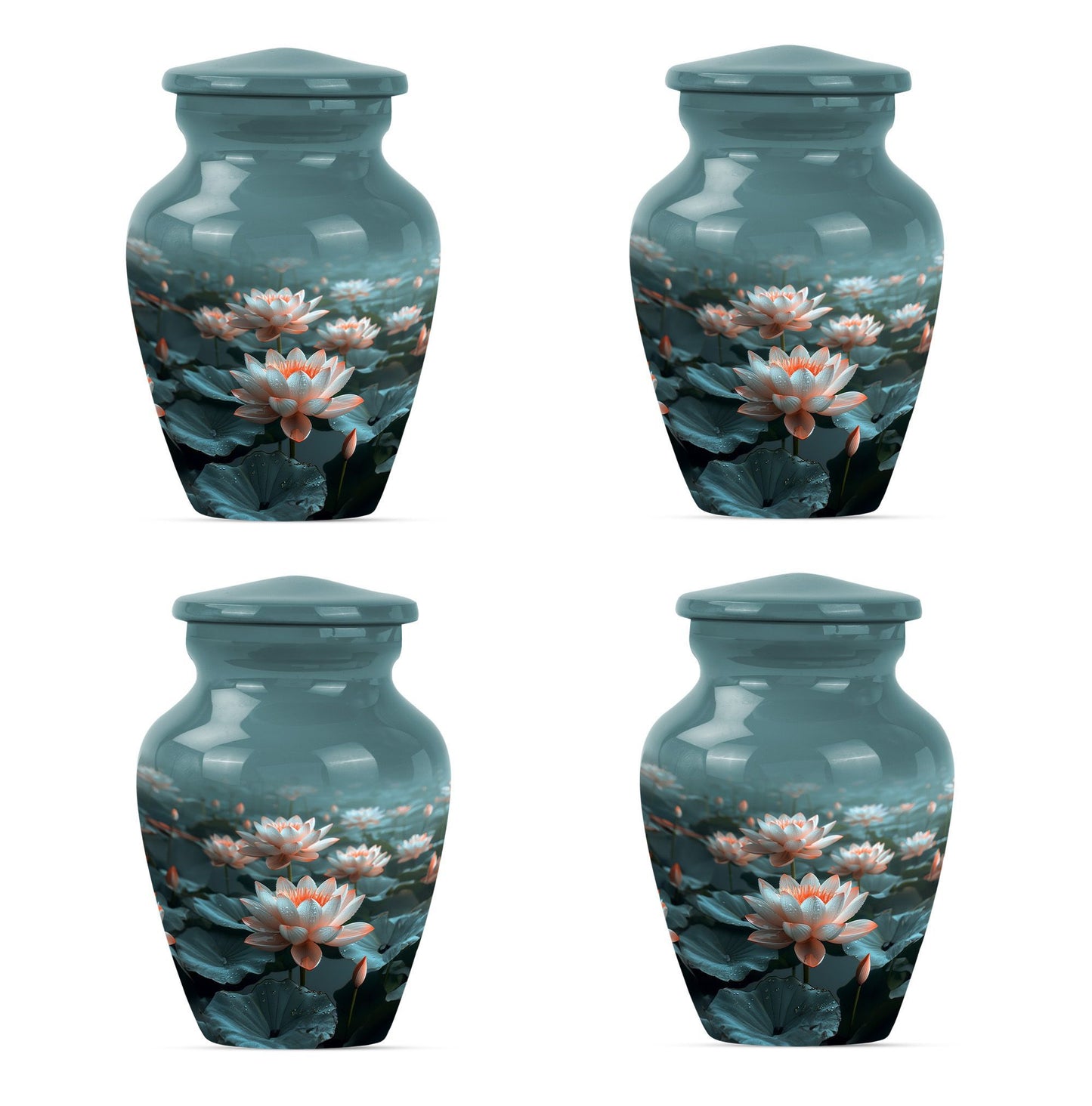 Lotus Urn for mother's cremation ashes.