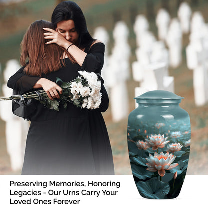 Lotus Urn for mother's cremation ashes.