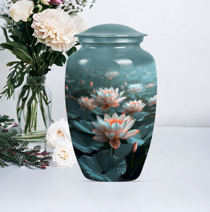 Lotus Urn for mother's cremation ashes.