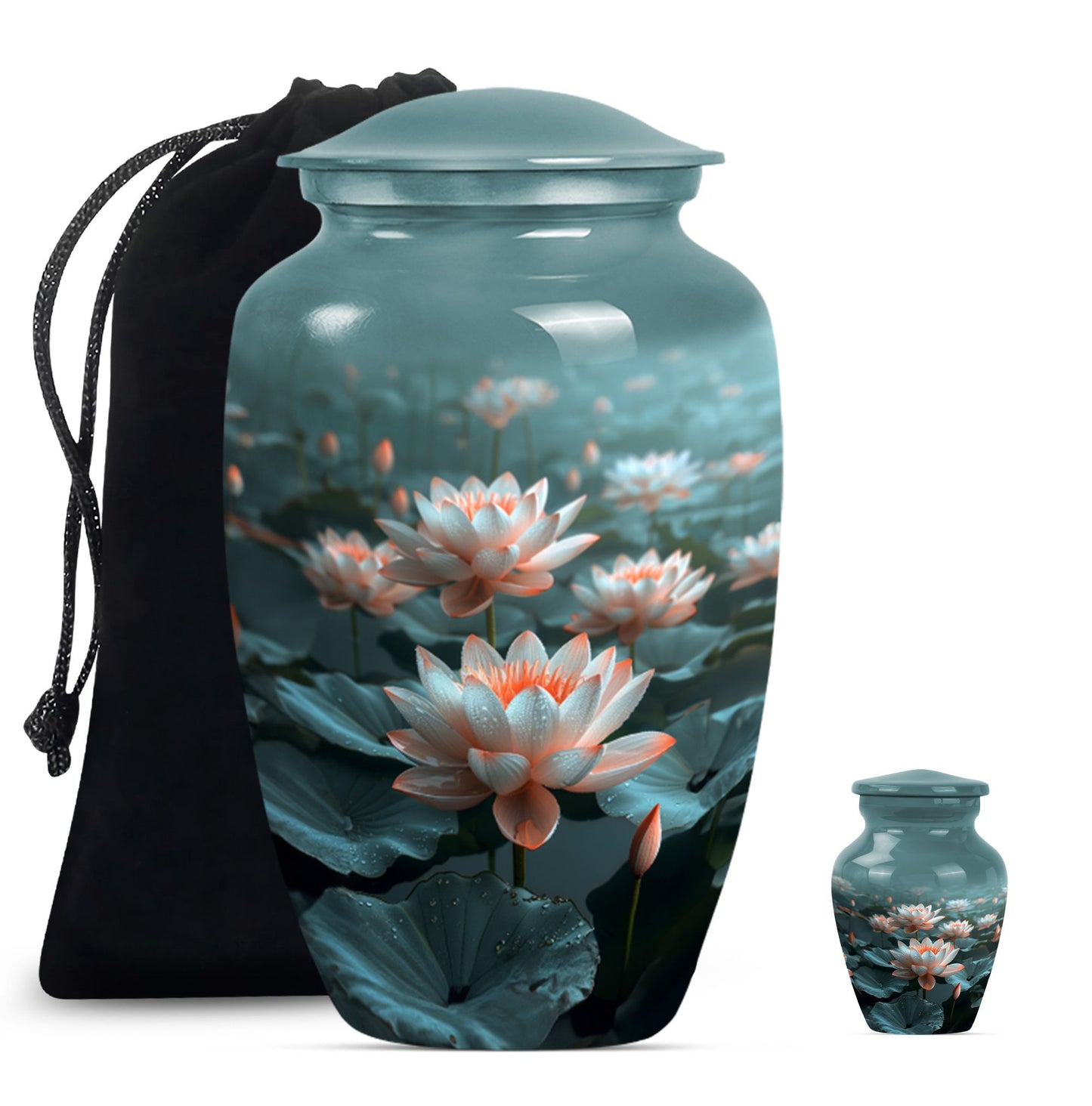 Lotus Urn for mother's cremation ashes.
