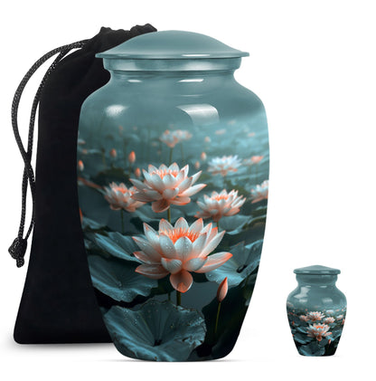 Lotus Urn for mother's cremation ashes.