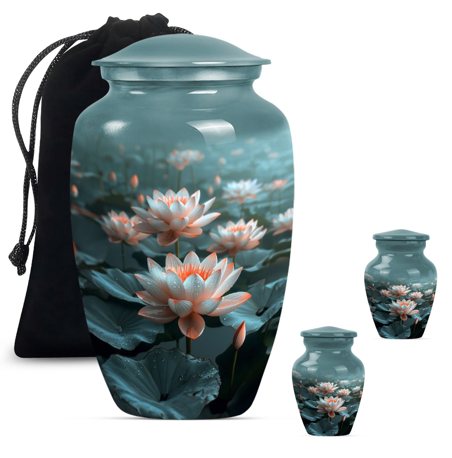 Lotus Urn for mother's cremation ashes.