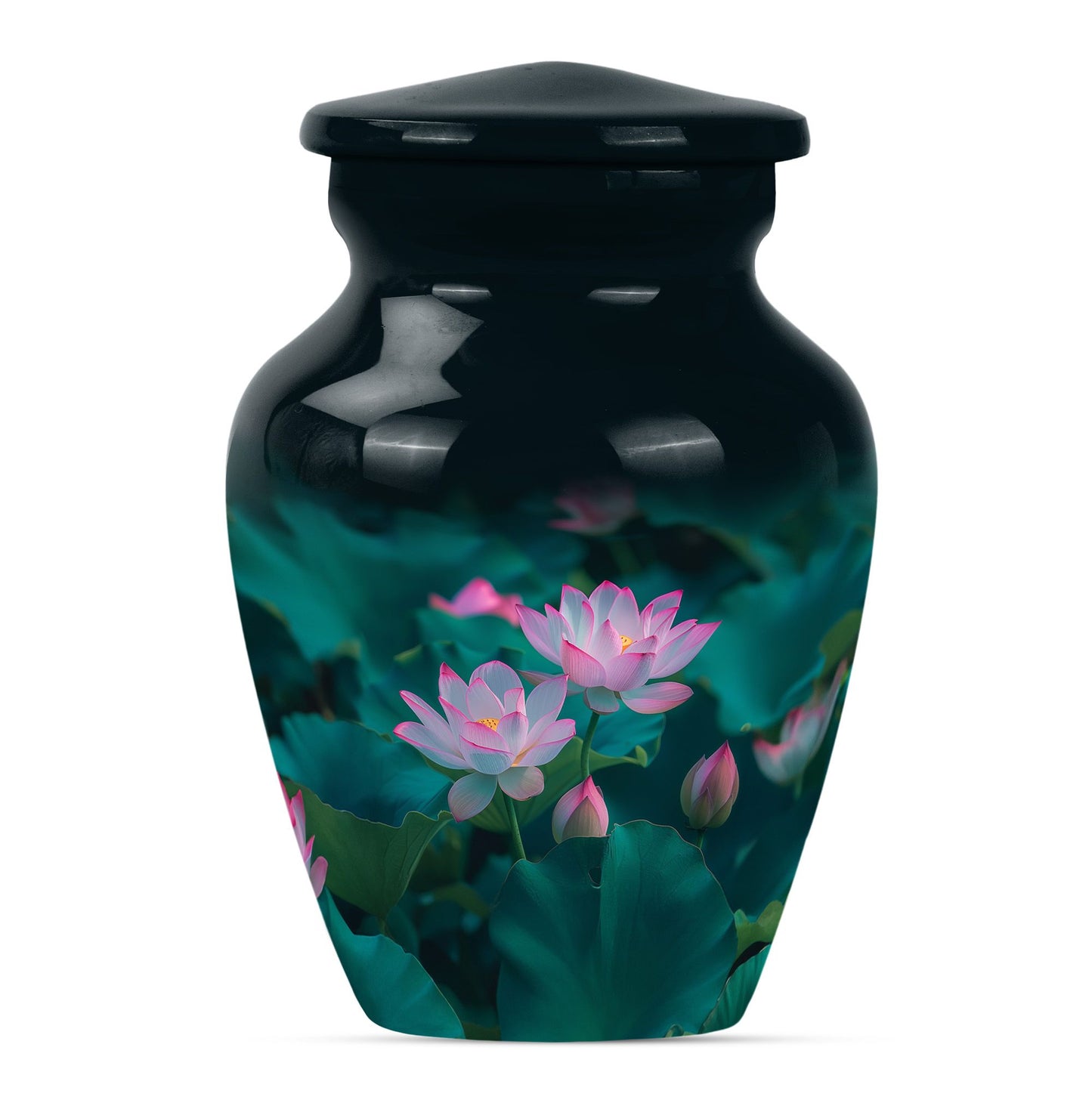 Personalized Flower Cremation Urn for Human Ashes - 10-inch, 200 cu in - Yatskia