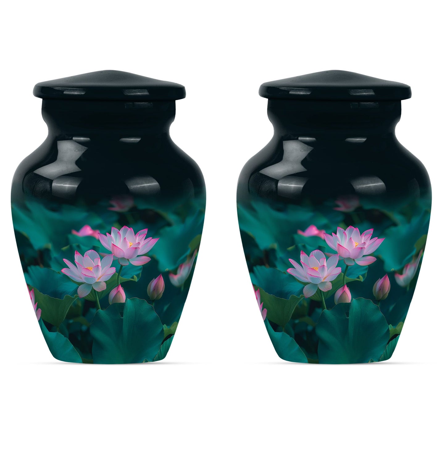 Personalized Flower Cremation Urn for Human Ashes - 10-inch, 200 cu in - Yatskia