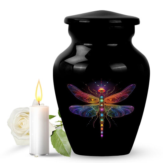 Personalized Dragonfly Cremation Urn for Men & Women - 10-inch, 200 cu in - Yatskia