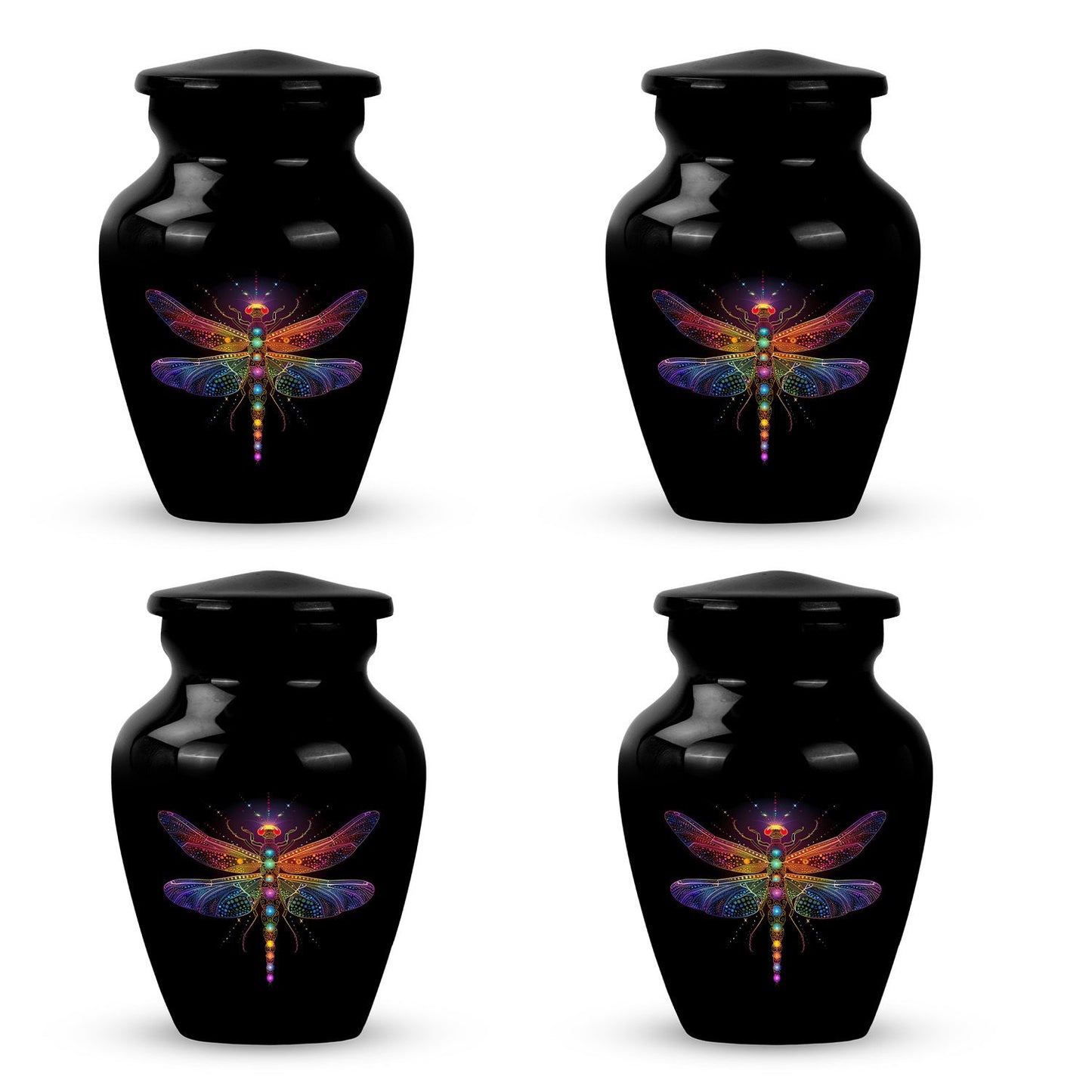 Personalized Dragonfly Cremation Urn for Men & Women - 10-inch, 200 cu in - Yatskia