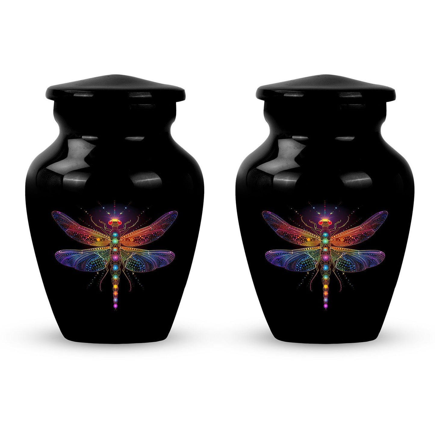 Personalized Dragonfly Cremation Urn for Men & Women - 10-inch, 200 cu in - Yatskia