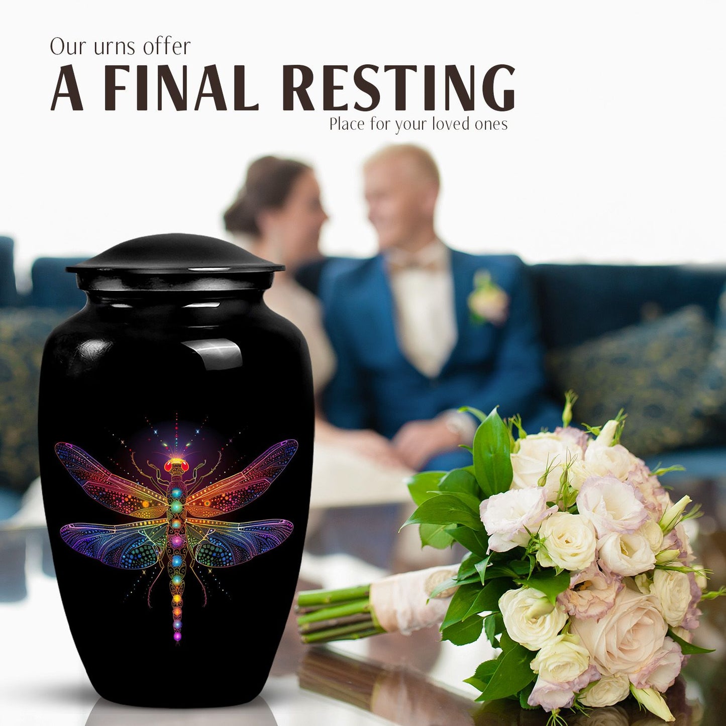 Cosmic dragonfly urn