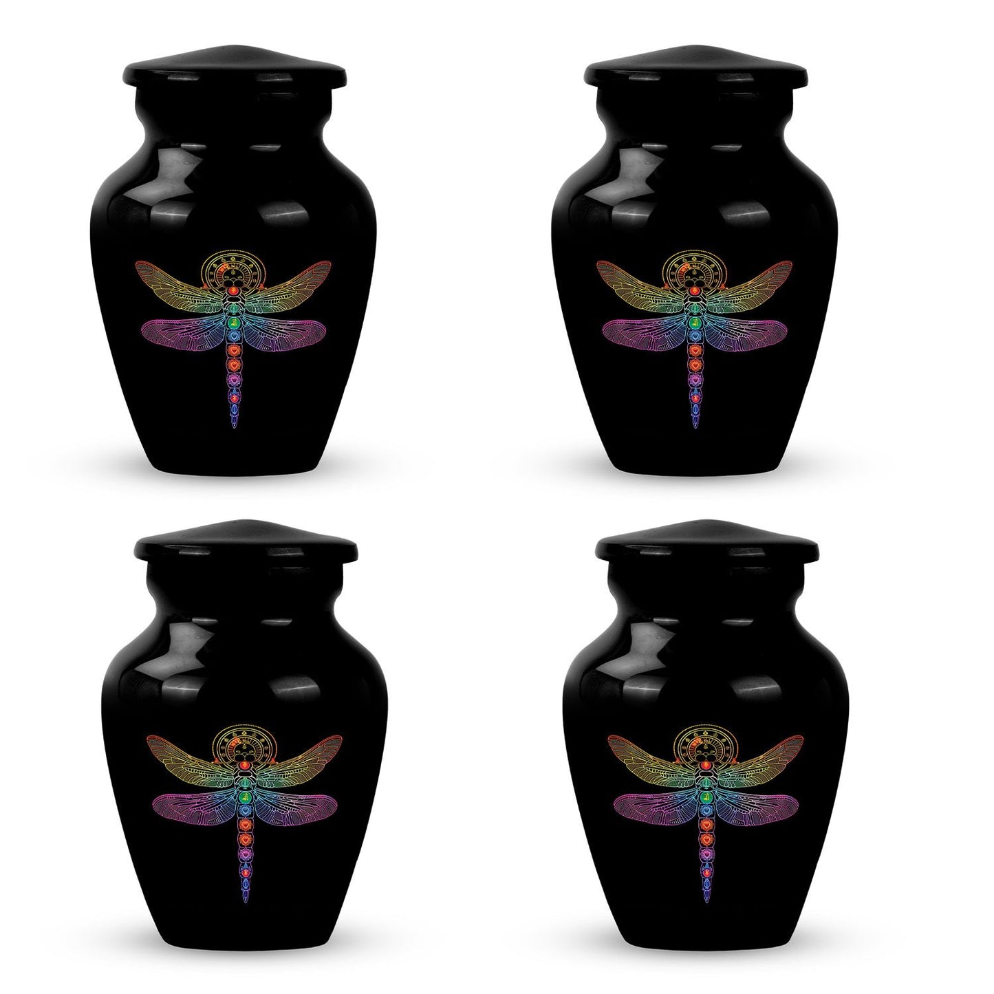 Personalized Dragonfly Memorial Urn for Men - 10-inch, 200 cu in - Yatskia