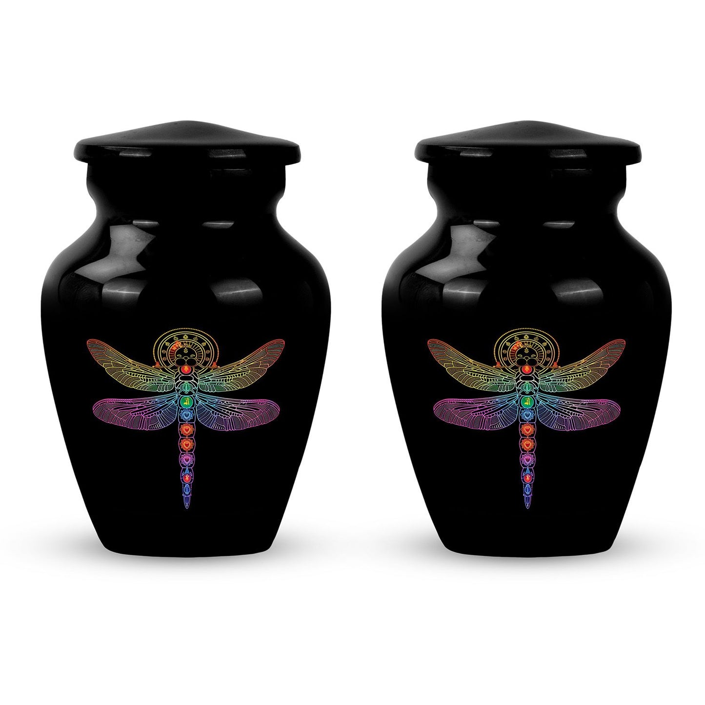 Personalized Dragonfly Memorial Urn for Men - 10-inch, 200 cu in - Yatskia
