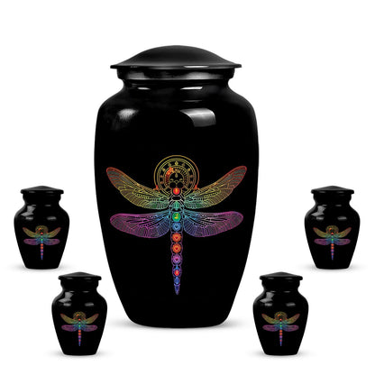 Personalized Dragonfly Memorial Urn for Men - 10-inch, 200 cu in - Yatskia