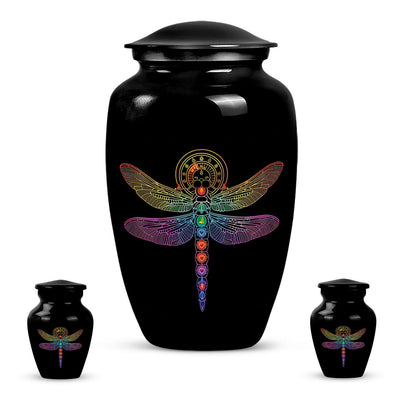 Personalized Dragonfly Memorial Urn for Men - 10-inch, 200 cu in - Yatskia