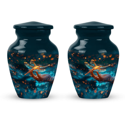 Personalized Dragonfly Cremation Urn for Human Ashes - 10-inch, 200 cu in - Yatskia