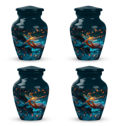 Classic 10 Inch Cosmic Dragonfly Urn.