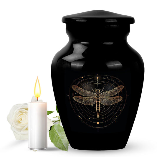 Personalized Dragonfly Cremation Urn for Human Ashes - 10-inch, 200 cu in - Yatskia