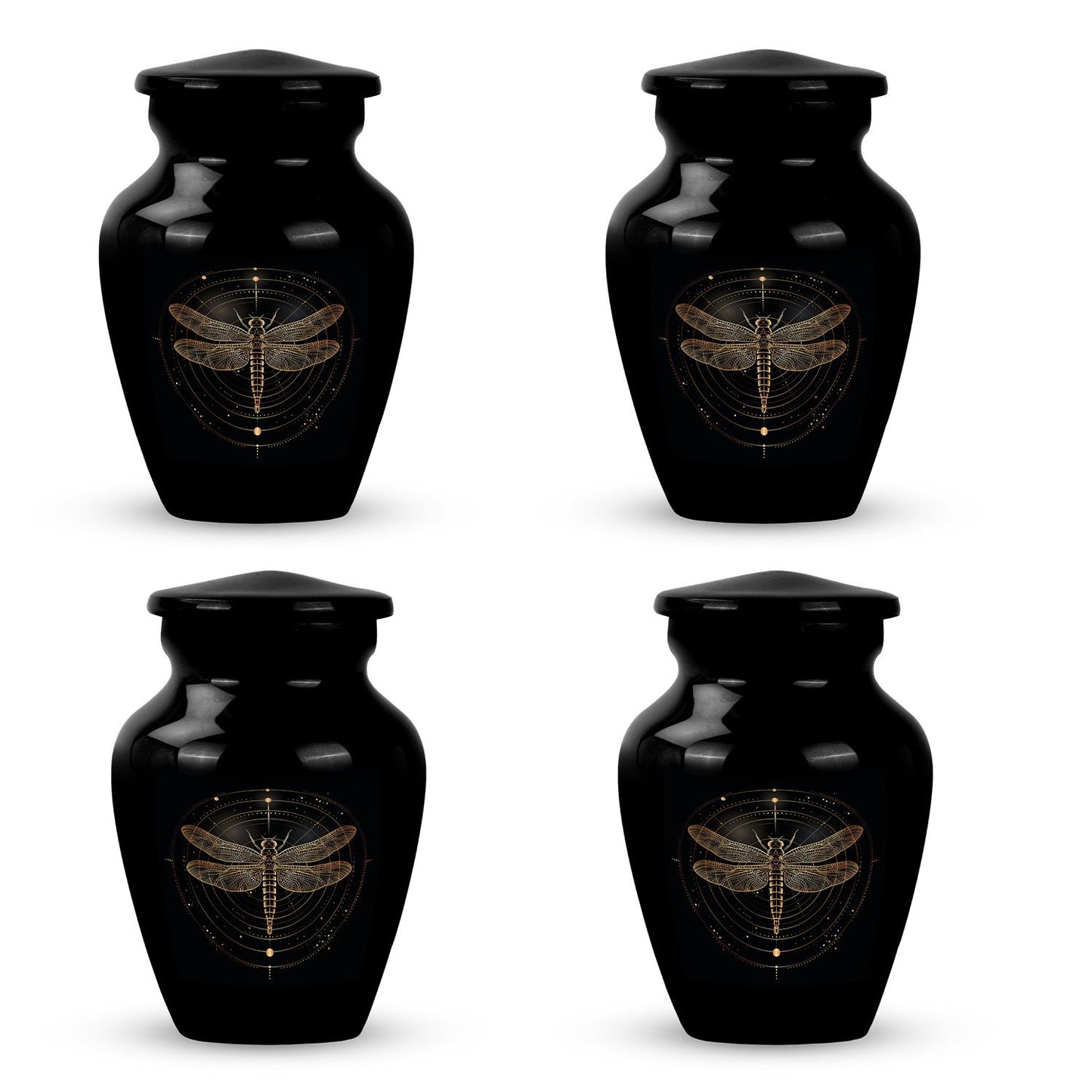 Personalized Dragonfly Cremation Urn for Human Ashes - 10-inch, 200 cu in - Yatskia