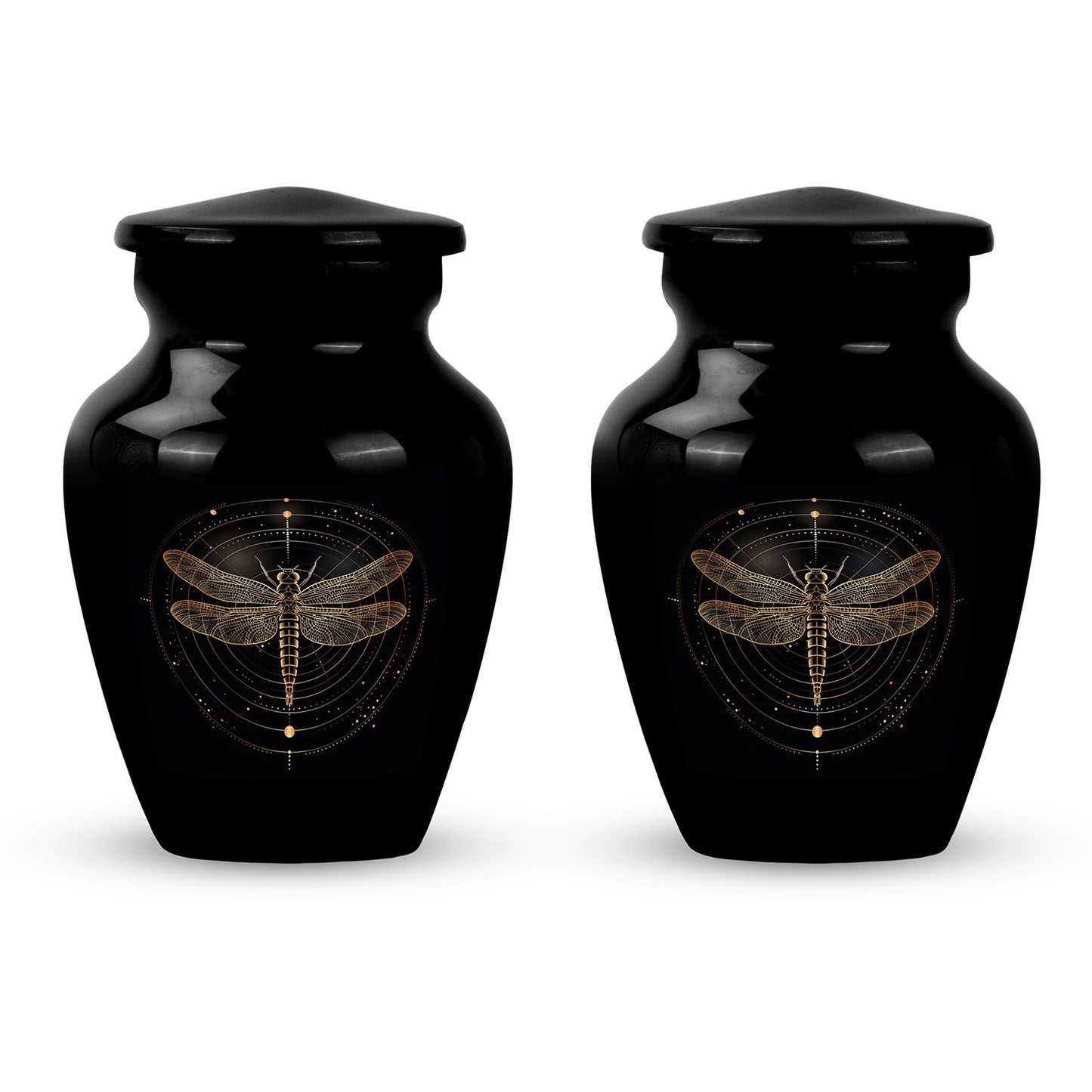Personalized Dragonfly Cremation Urn for Human Ashes - 10-inch, 200 cu in - Yatskia